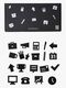 Design Letters Kontorikoner til Opslagstavle 20 pcs, Sort