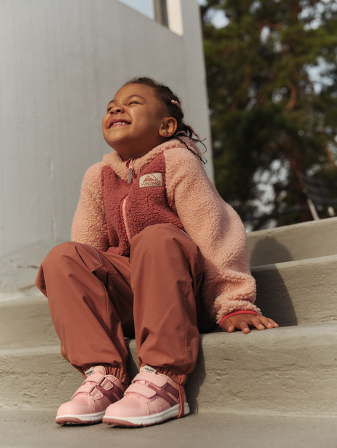 Viking Play  Vendbar Fleecetrøje, Light Pink