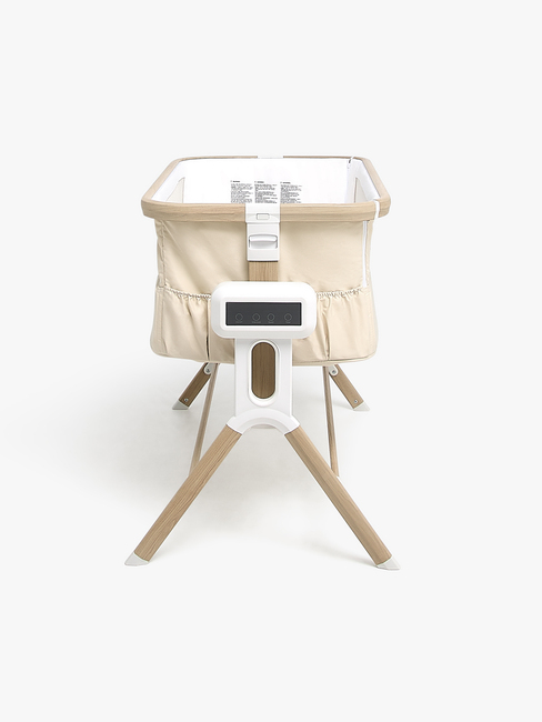 Beemoo CARE AutoMotion Bedside Crib, Beige/Træ