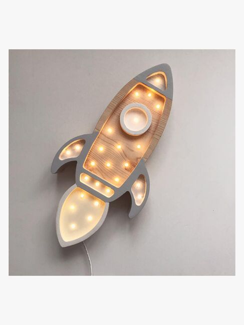 Little Lights Lampe Rumraket, Grey Wood