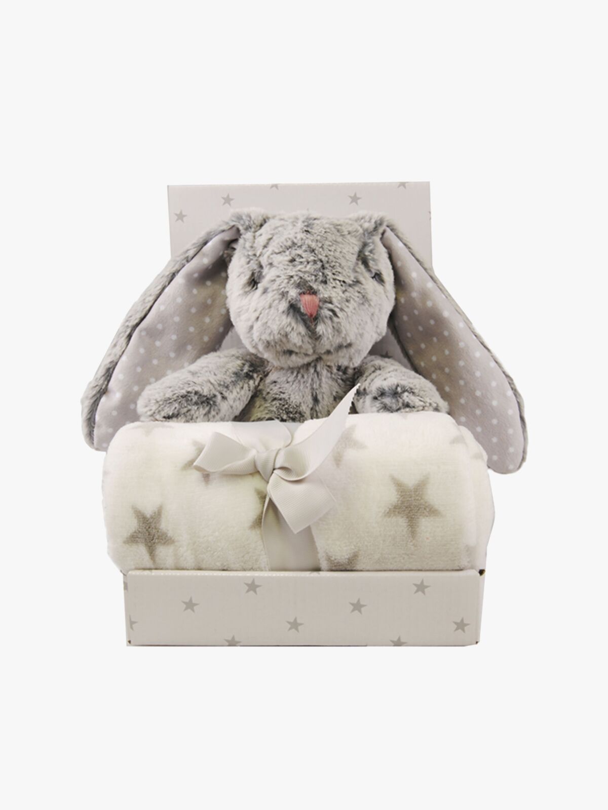 CarloBaby Fleecetæppe & Bamse Kanin, Grå