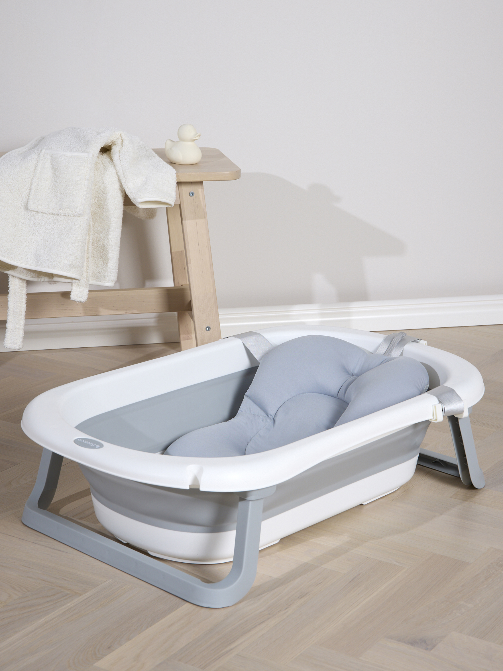 Beemoo CARE Assist Badekar inkl. Badestøtte, White/Grey