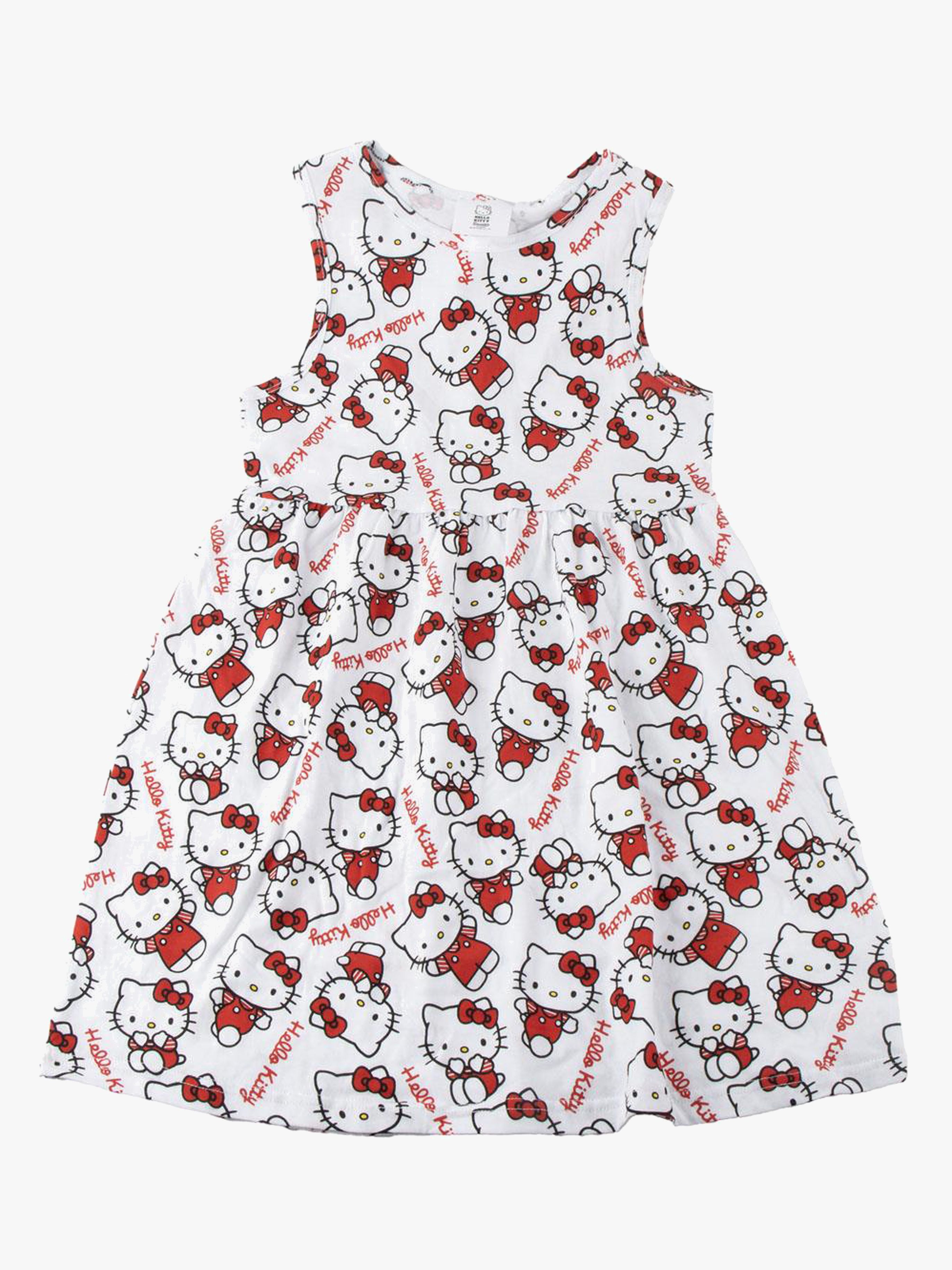 Hello Kitty Kjole, Hvid, 128-134