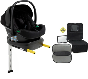 Beemoo Route i-Size Autostol Baby inkl. ISOFIX-base & Tilbehør, Black Stone