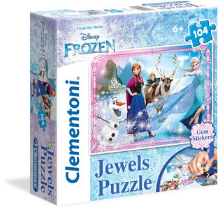 Disney Frozen Puslespil m. Diamanter, 104 Brikker
