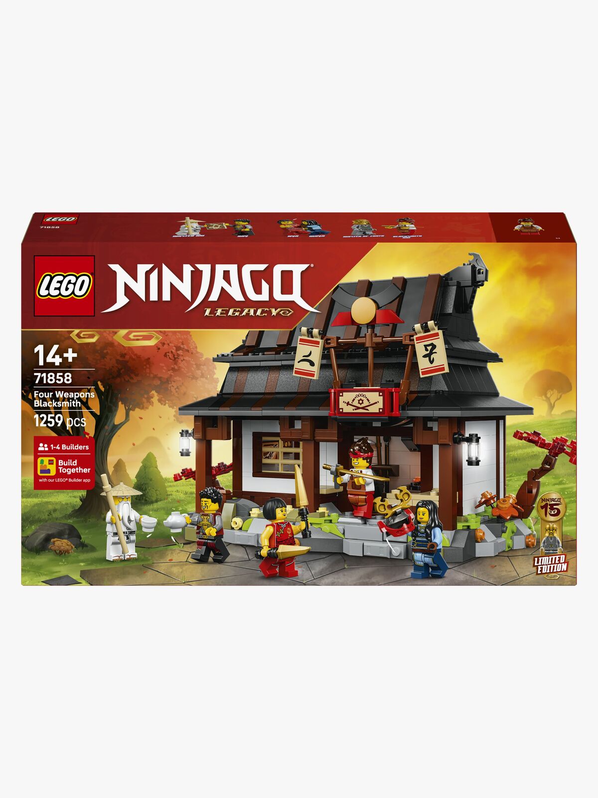 LEGO Ninjago 71858 De Fire Våben-smedjen – 15-års jubilæum
