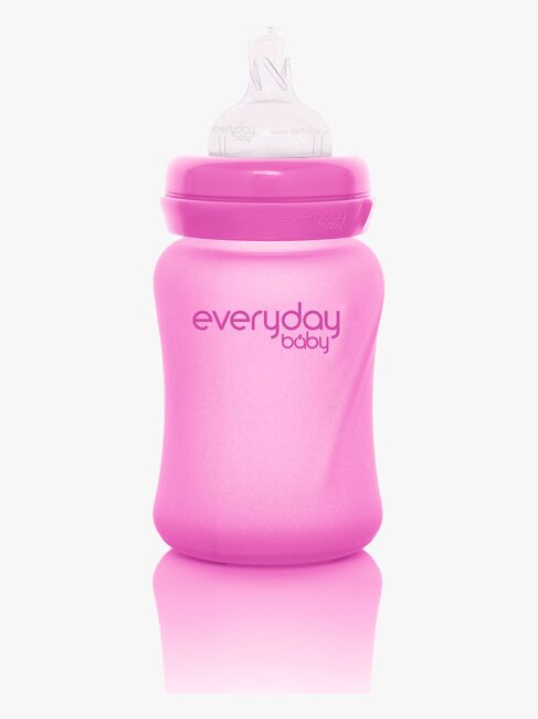 Everyday Baby Varmeindikator Sutteflaske Glas 150 ml, Cerise