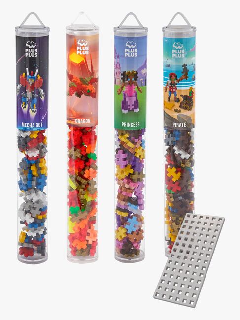 Plus-Plus Byggesæt med Bundplade & Tube Seje Figurer 4x100 Dele