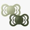 BIBS Supreme Sut 2-pak Silikone Str. 2, Sage/Hunter Green