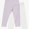 Petite Chérie Atelier Arielle Leggings 2-pak, White/Lavender