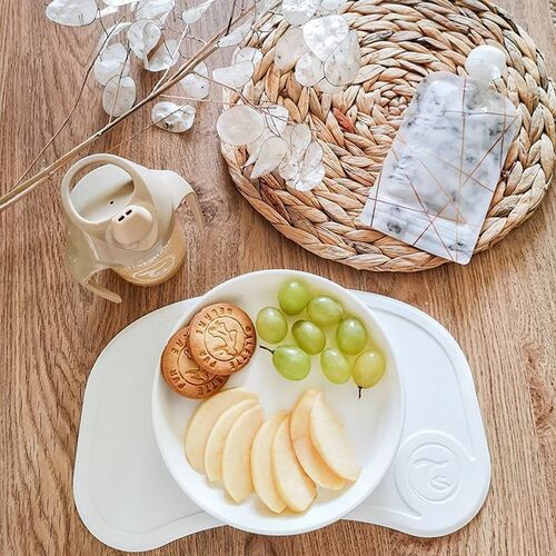 Twistshake Click-Mat Mini Tallerken & Underlag, Hvid