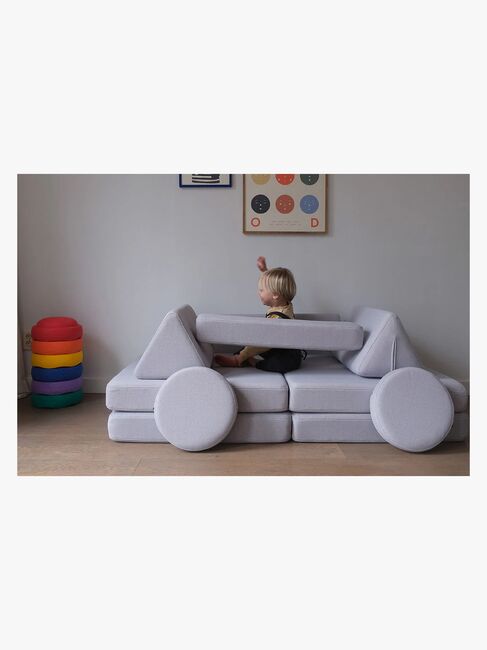Shappy Play Bygbar Sofa 160x80 cm, Lysegrå