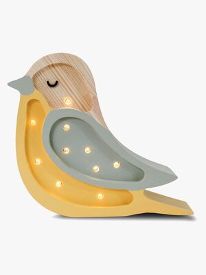 Little Lights Mini Lampe Fugl, Khaki/Light Mustard