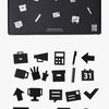 Design Letters Kontorikoner til Opslagstavle 20 pcs, Sort