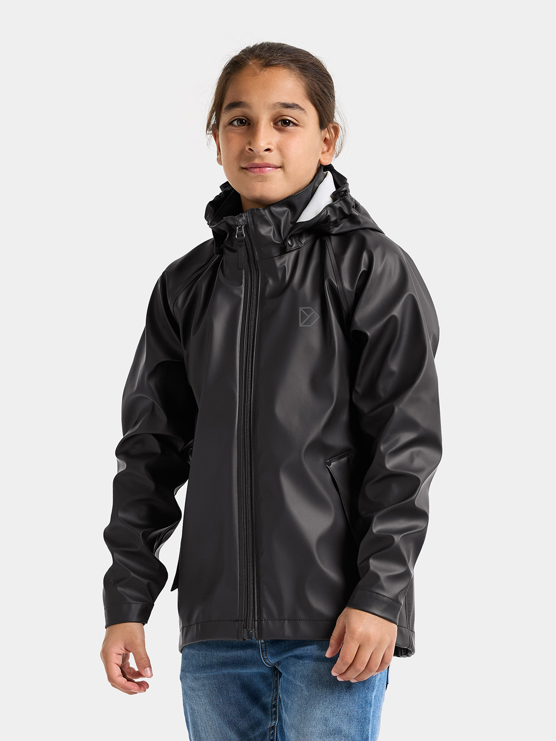 Didriksons Hepta Regnjakke, Black, 120, Regntøj børn