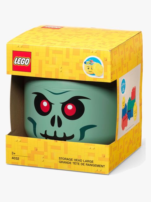 LEGO Opbevaringsboks Hoved Skelet Large, Grøn