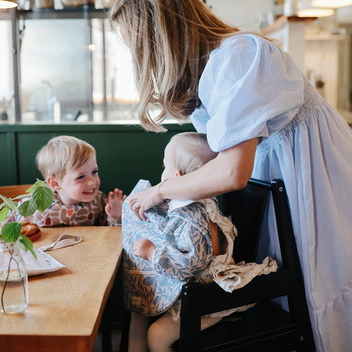 Mushie  Langærmet Hagesmæk, Blue Flowers