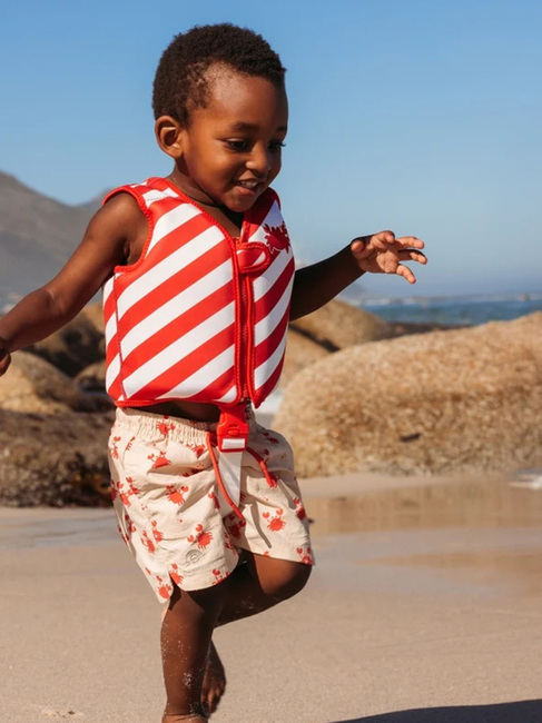 Swim Essentials Badeshorts, Crabby Red/Beige