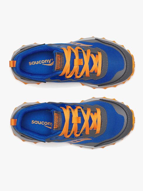 Saucony Peregrine Kids Shield Træningssko, Blue/Orange