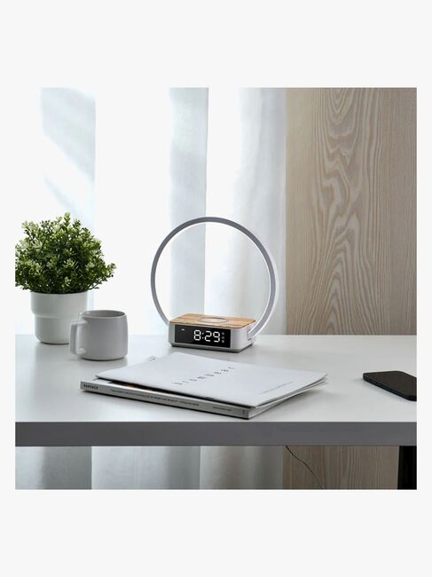 Lippa Natlampe med Vækkeur, Hvid