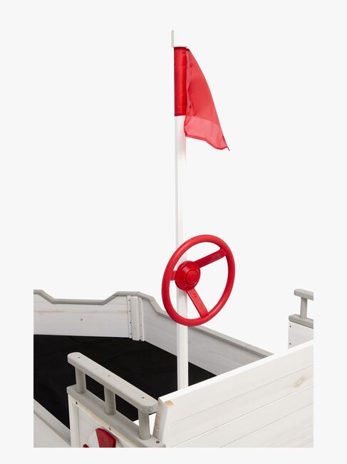 Woodlii Sandkasse i Træ Båd, Hvid