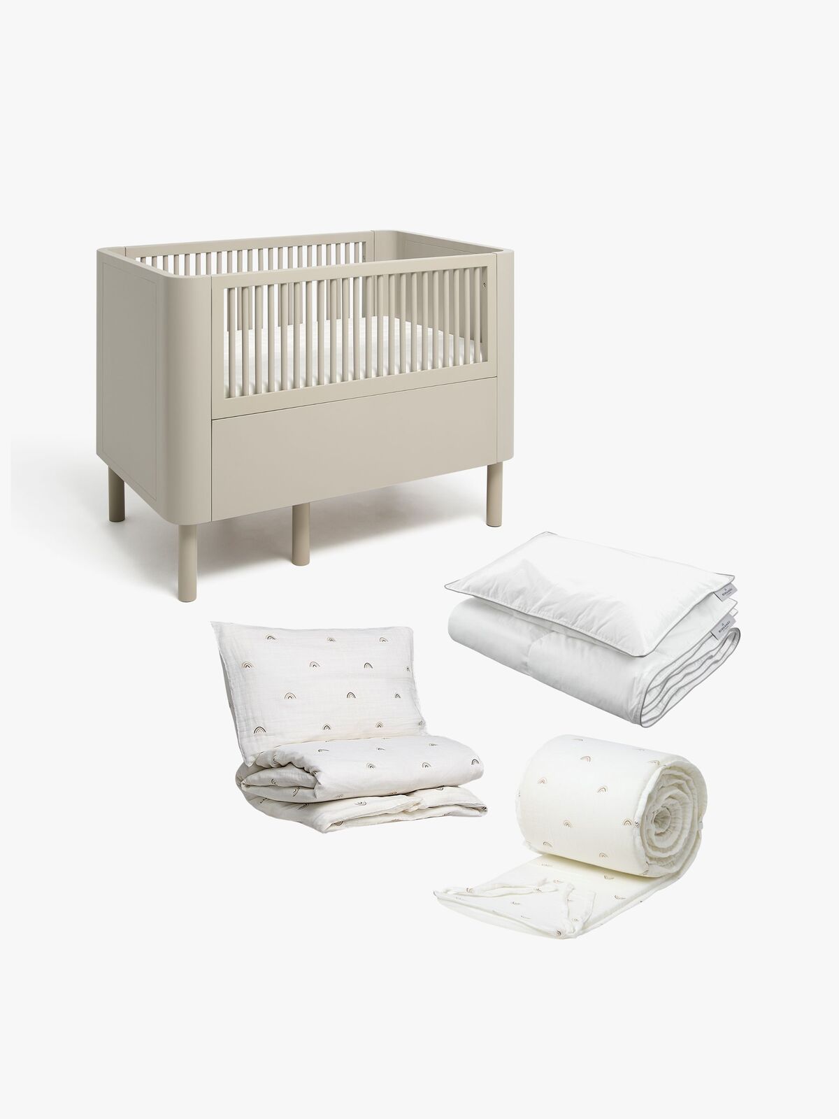Alice & Fox JUNE Vokseseng inkl Sengesæt AVIVA 100x130, Dusk Beige