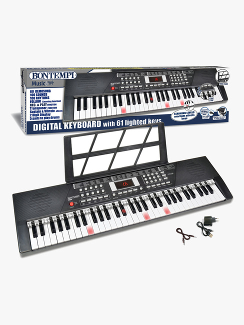 Bontempi Digitalt Keyboard Med 61 Lysende Tangenter 83026032-2462_1.jpg