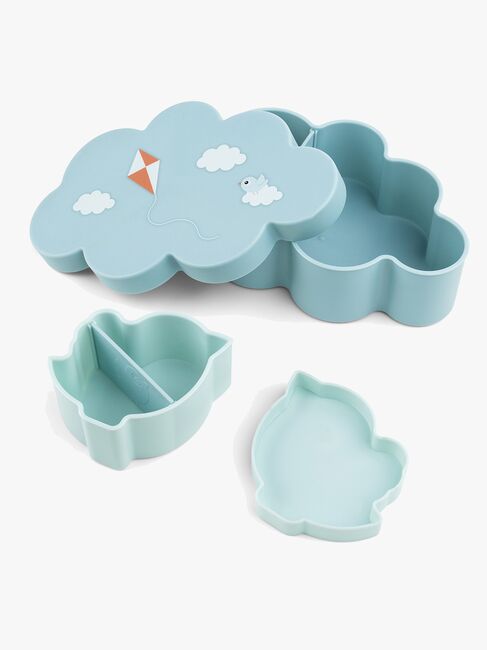 Done By Deer Snacks- Og Madkasser med Sugerørskop, Blue