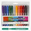 Colortime Tusser med 5 mm Filtspids, Kompletterende Farver, 12 stk.