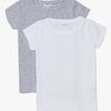 Luca & Lola Fanny Top 2-pak, Grey Melange/White