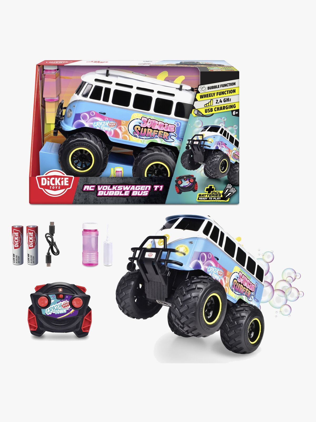 Dickie Toys Volkswagen T1 Fjernstyret Bil Boblebus