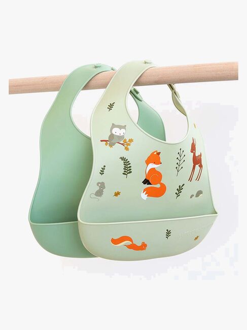 A Little Lovely Company Silikonehagesmæk 2-pak, Skovens Venner