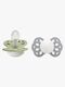 BIBS Infinity Sutter 2-Pak Silikone Str. 1 Symmetrisk, Sage GLOW/Cloud GLOW