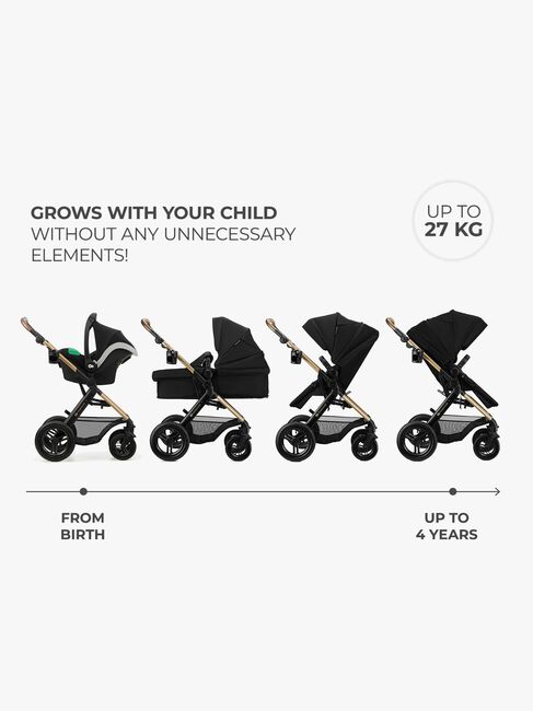 Kinderkraft MOOV 2 XL Air Kombivogn, Pure Black