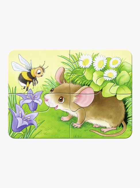 Ravensburger Puslespil Skovdyr 2, 4, 6 & 8 Brikker