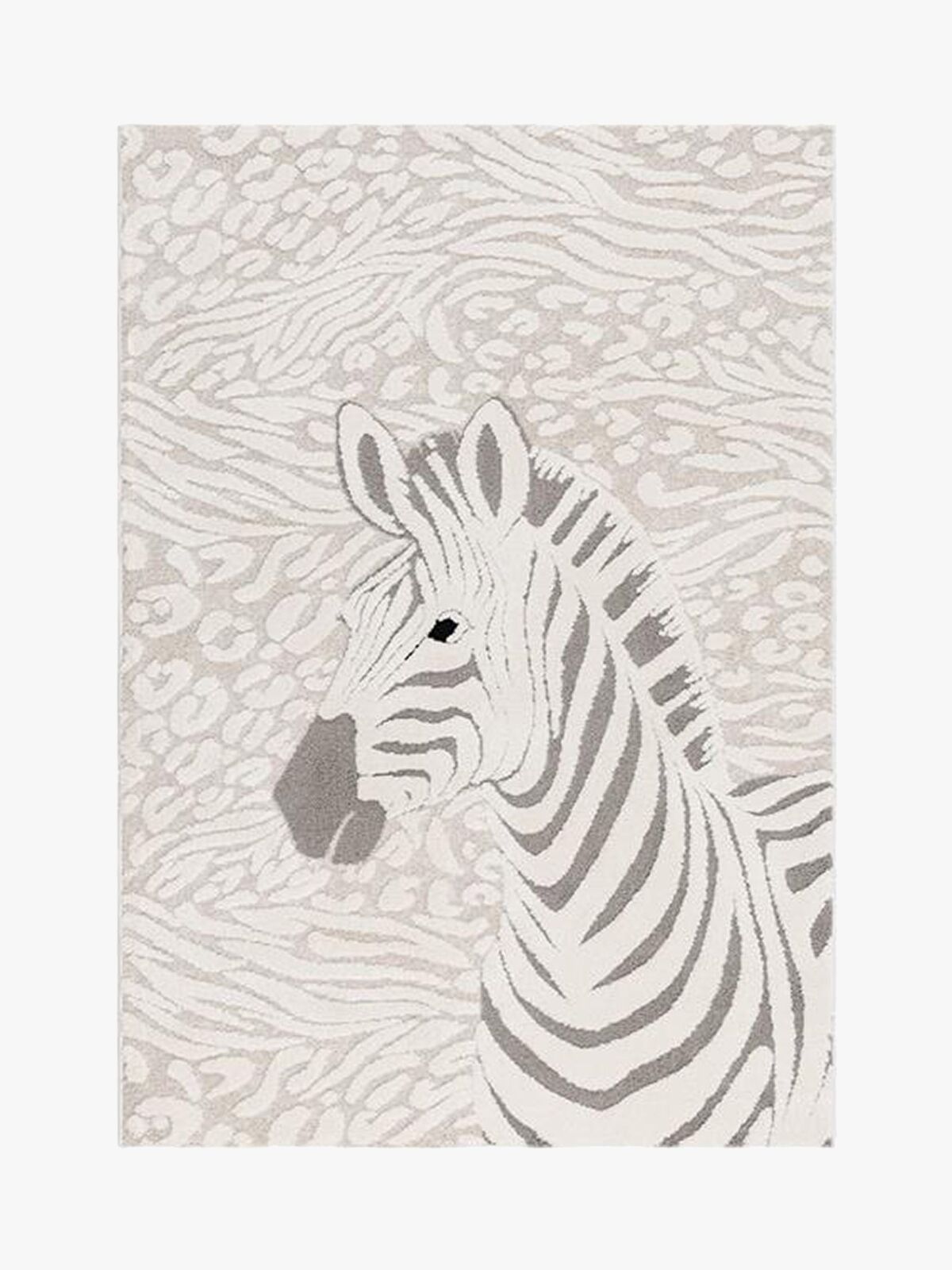 KMCarpets Gulvtæppe Zebra 120x170, Creme