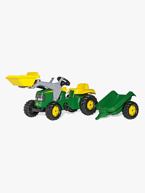 Rolly Toys John Deere Traktor m. Frontlæsser & Anhænger