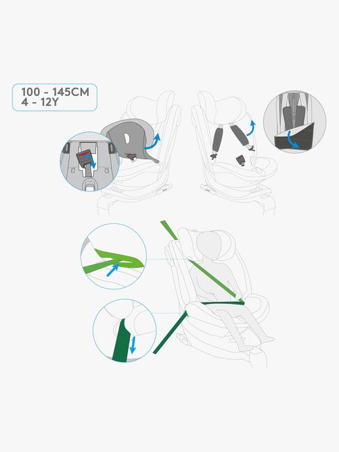 Beemoo Rotate i-Size Autostol, Black Mesh