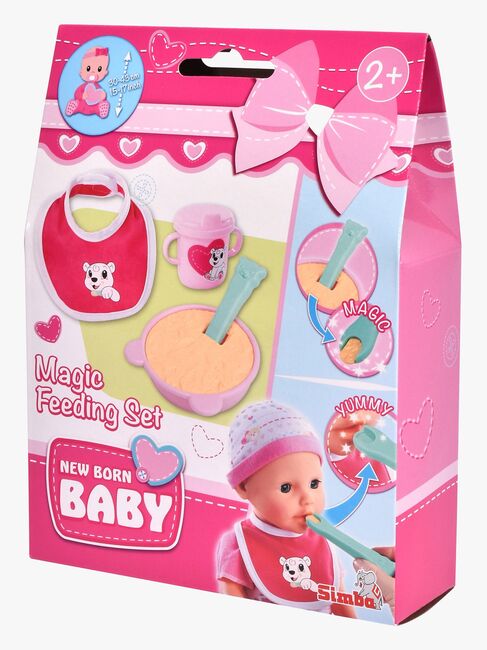 New Born Baby Dukketilbehør Magisk Spisesæt