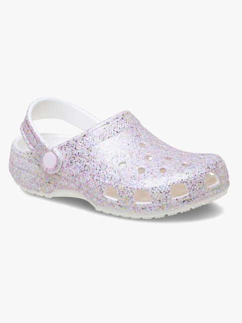 Crocs Classic Fantasy Glitter Crocs, Hvid