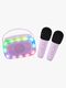 Lalarma Karaokesæt med LED-lys & 2 Mikrofoner, Lilla
