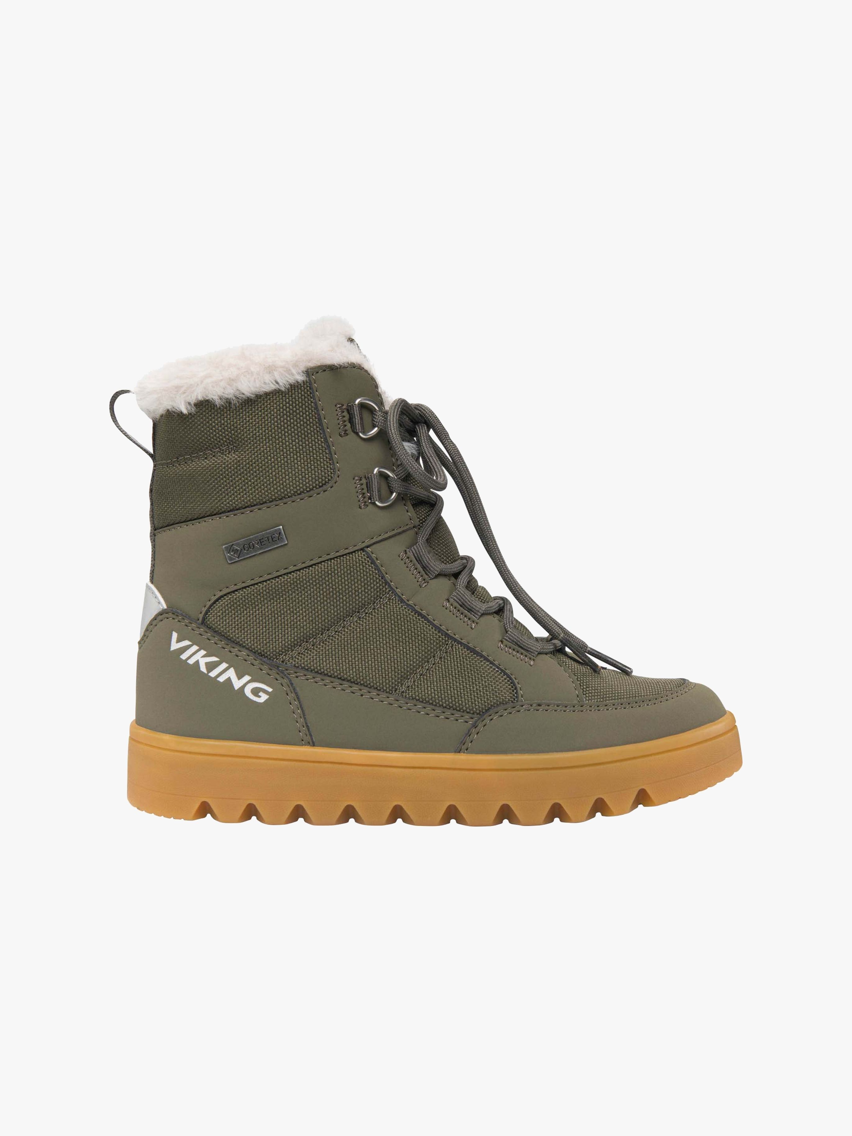 Viking Fleek Zip GTX Vinterstøvler, Pine/Olive, 35