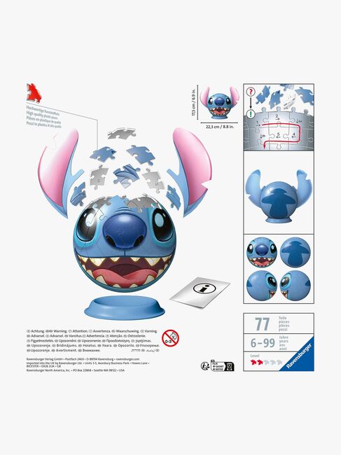 Ravensburger Disney Stitch 3D-puslespil med Ører 77 Brikker