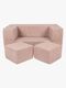 Meowbaby Play Aesthetic Cube  Bygbar Sofa, Pudderrosa
