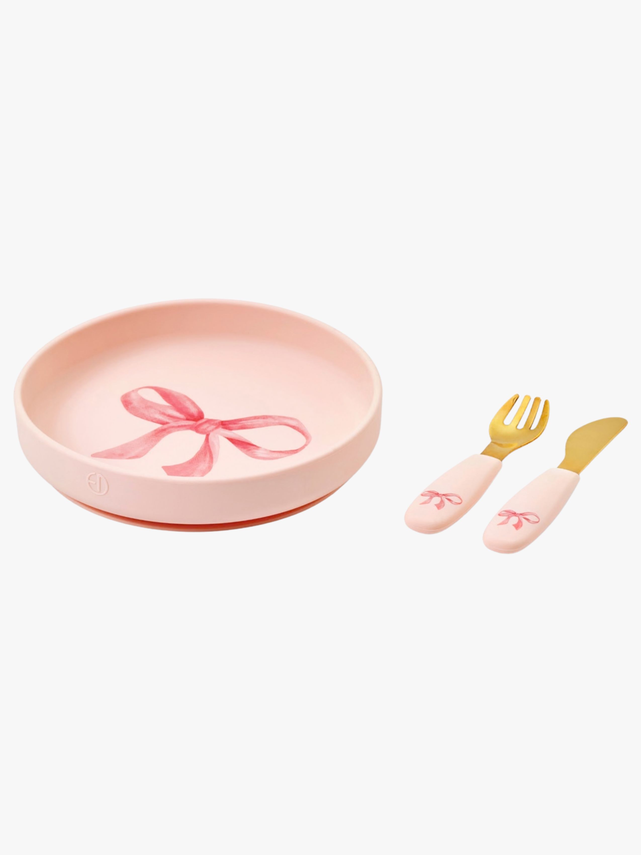 Elodie Tallerken Sæt Silikone, Rosy Bow
