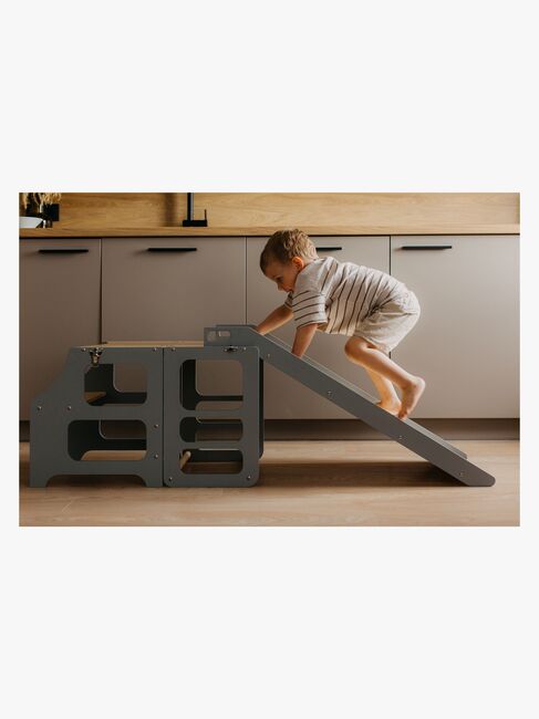 Duck Woodworks Rutsjebane til Sammenklappeligt Læringstårn, Grå