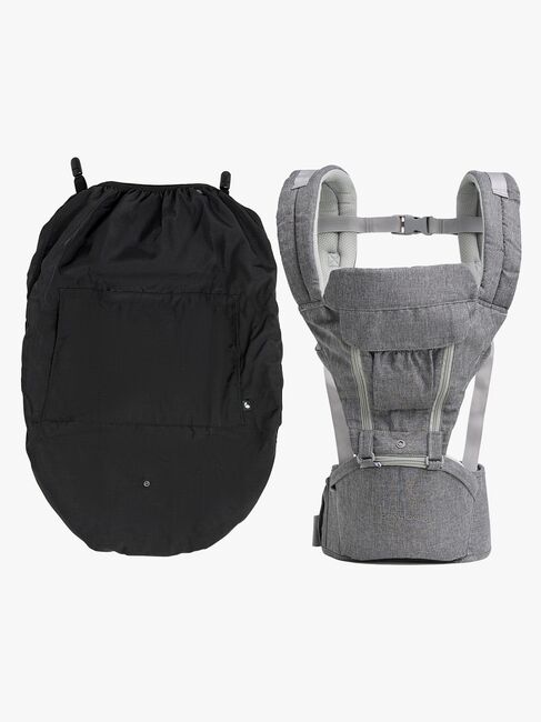 Beemoo CARE Carry Comfort 4-in-1 Bæresele & Hoftesæde inkl. Regnslag, Grey