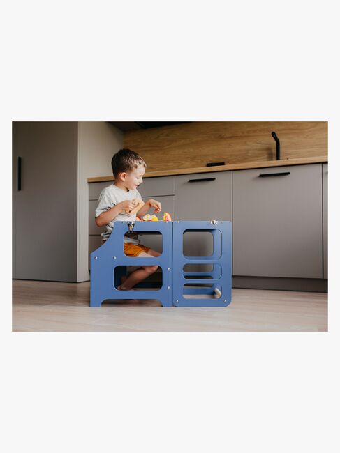 Duck Woodworks Sammenklappeligt Læringstårn, Blå