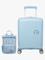 American Tourister Soundbox Kuffert 22L & Urban Groove City 7L Mini Sæt, Pastel Blue