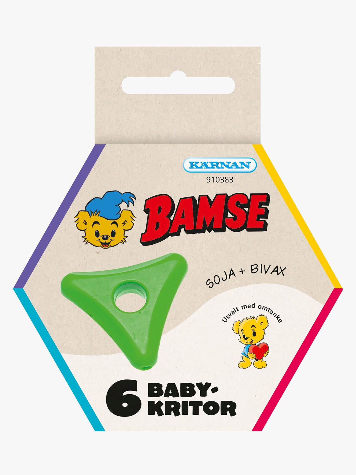 Bamse Verdens Stærkeste Bjørn Baby Farvekridt 6-pack